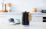 NNEDSZ 1.7L Kitchen Kettle in Black w/ Wood Accents