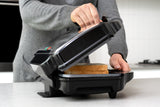 NNEDSZ Sandwich Press w/ 3 Interchangeable Plates Incl Toasties & Waffles