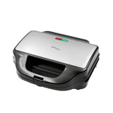 NNEDSZ Sandwich Press w/ 3 Interchangeable Plates Incl Toasties & Waffles