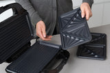 NNEDSZ Sandwich Press w/ 3 Interchangeable Plates Incl Toasties & Waffles