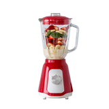 NNEDSZ 500W Glass Blender with Two Adjustable Speeds 1.5L - Red