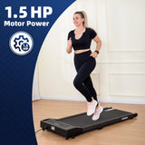 NNEDSZ 1.5 HP Electric Walking Pad Treadmill with Remote Control and Display Screen