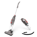 NNEDSZ 450W Lightweight Stick Vacuum Cleaner with HEPA Filter in Grey Bagless Design