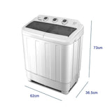 NNEDSZ Portable Twin Tub Washing Machine with Rinse and Self-drain Function