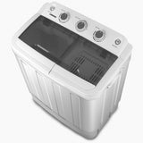 NNEDSZ Portable Twin Tub Washing Machine with Rinse and Self-drain Function