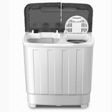 NNEDSZ Portable Twin Tub Washing Machine with Rinse and Self-drain Function
