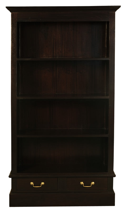 NNEDSZ Tasmania 2 Drawer Bookcase (Chocolate)