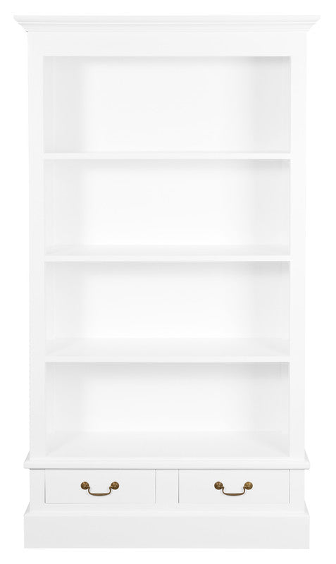 NNEDSZ Tasmania 2 Drawer Bookcase (White)
