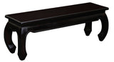 NNEDSZ Dynasty Solid Mahogany Timber Opium Leg Bench 128 x 35 (Chocolate)