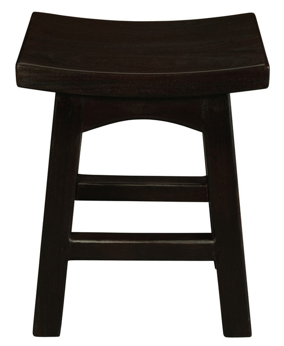 NNEDSZ Tokyo Solid Mahogan Timber Footstool (Chocolate)
