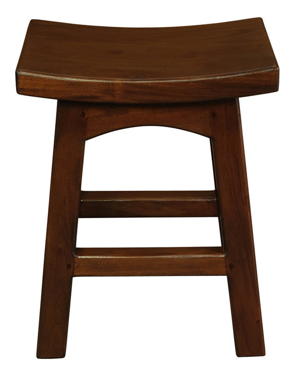 NNEDSZ Tokyo Solid Mahogan Timber Footstool (Mahogany)