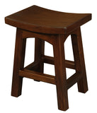 NNEDSZ Tokyo Solid Mahogan Timber Footstool (Mahogany)