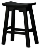 NNEDSZ Ryo Solid Mahogany Kitchen Counter Stool (Black)