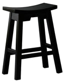NNEDSZ Ryo Solid Mahogany Kitchen Counter Stool (Black)