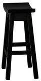 NNEDSZ Ryo Solid Mahogany Kitchen Counter Stool (Black)