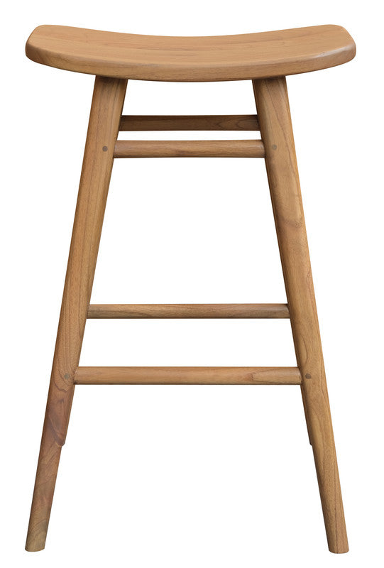 NNEDSZ Aria Oval Solid Mindi Kitchen Counter Stool (Natural)