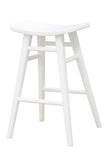 NNEDSZ Oval Solid Timber Counter Stool (White)