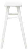 NNEDSZ Oval Solid Timber Counter Stool (White)