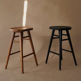 NNEDSZ Scandinavian Timber Kitchen Counter Stool (Black)