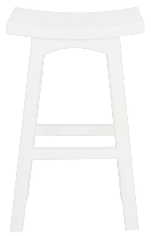 NNEDSZ Tokyo Solid Mahogany Timber Barstool (White)