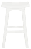 NNEDSZ Tokyo Solid Mahogany Timber Barstool (White)