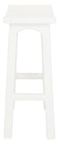 NNEDSZ Tokyo Solid Mahogany Timber Barstool (White)