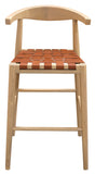NNEDSZ Elliot Genuine Leather Barstool - Set of 2 (Natural)