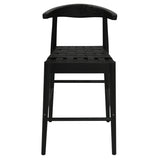 NNEDSZ Elliot Leather Kitchen Counter Stool (Black)