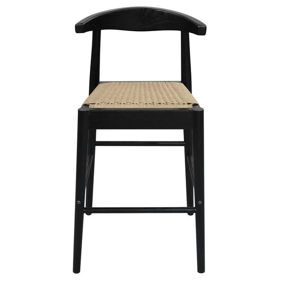 NNEDSZ Arden Solid Oak Loom Kitchen Counter Stool (Black)