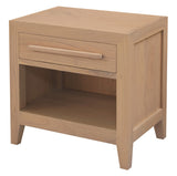 NNEDSZ Dion 1-Drawer Solid Mindi Bedside Table (Natural)