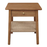 NNEDSZ Kelly 1-Drawer Bedside Table (Almond)