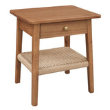 NNEDSZ Kelly 1-Drawer Bedside Table (Almond)