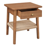 NNEDSZ Kelly 1-Drawer Bedside Table (Almond)