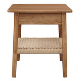 NNEDSZ Kelly 1-Drawer Bedside Table (Almond)