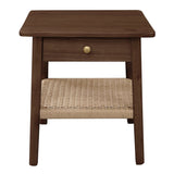 NNEDSZ Kelly 1-Drawer Bedside Table (Walnut)