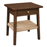 NNEDSZ Kelly 1-Drawer Bedside Table (Walnut)