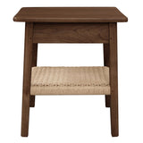 NNEDSZ Kelly 1-Drawer Bedside Table (Walnut)