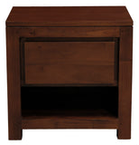 NNEDSZ Amsterdam Solid Mahogany Timber 1 Drawer Bedside Table (Mahogany)