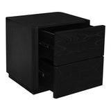 NNEDSZ Gatsby 2-Drawer Bedside Table (Black)