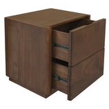 NNEDSZ Gatsby 2-Drawer Bedside Table (Walnut)