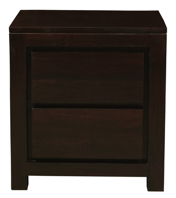 NNEDSZ Amsterdam 2 Drawer Bedside Table (Chocolate)