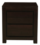 NNEDSZ Amsterdam 2 Drawer Bedside Table (Chocolate)