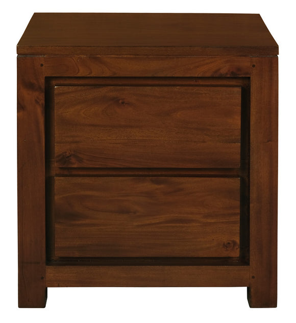 NNEDSZ Amsterdam 2 Drawer Bedside Table (Mahogany)