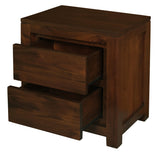 NNEDSZ Amsterdam 2 Drawer Bedside Table (Mahogany)