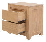 NNEDSZ Amsterdam Solid White Cedar 2 Drawer Bedside (Natural)