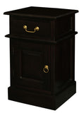 NNEDSZ 1 Solid Door 1 Drawer Bedside (Chocolate)