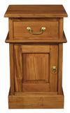 NNEDSZ 1 Solid Door 1 Drawer Bedside (Light Pecan)