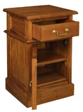NNEDSZ 1 Solid Door 1 Drawer Bedside (Light Pecan)
