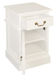 NNEDSZ Tasmania 1 Solid Door 1 Drawer Bedside (White)