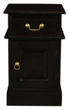 NNEDSZ 1 Solid Door 1 Drawer Bedside (Chocolate)